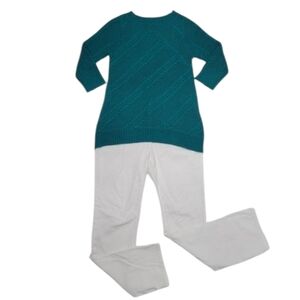 NY & Co. Sweater Crewneck Textured Cable Knit Pullover Cardigan Retro Y2K